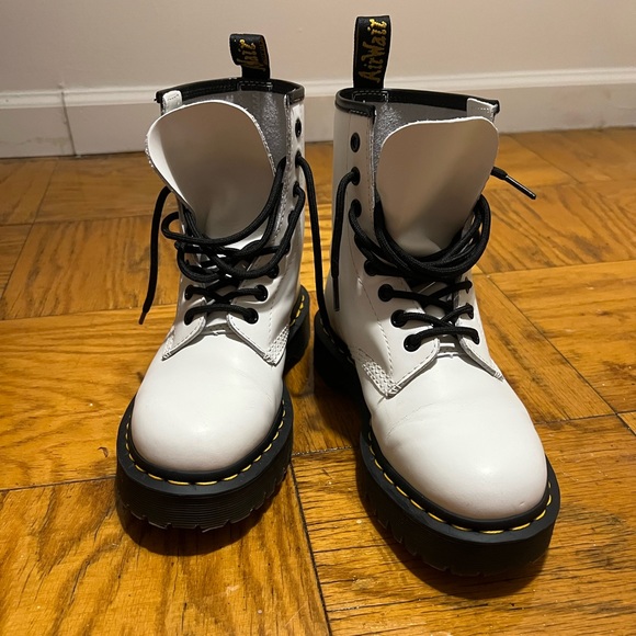 Dr. Martens Shoes - White Platform Dr Marten’s Jadon Boot
